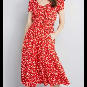 Red Modcloth Summer Dress